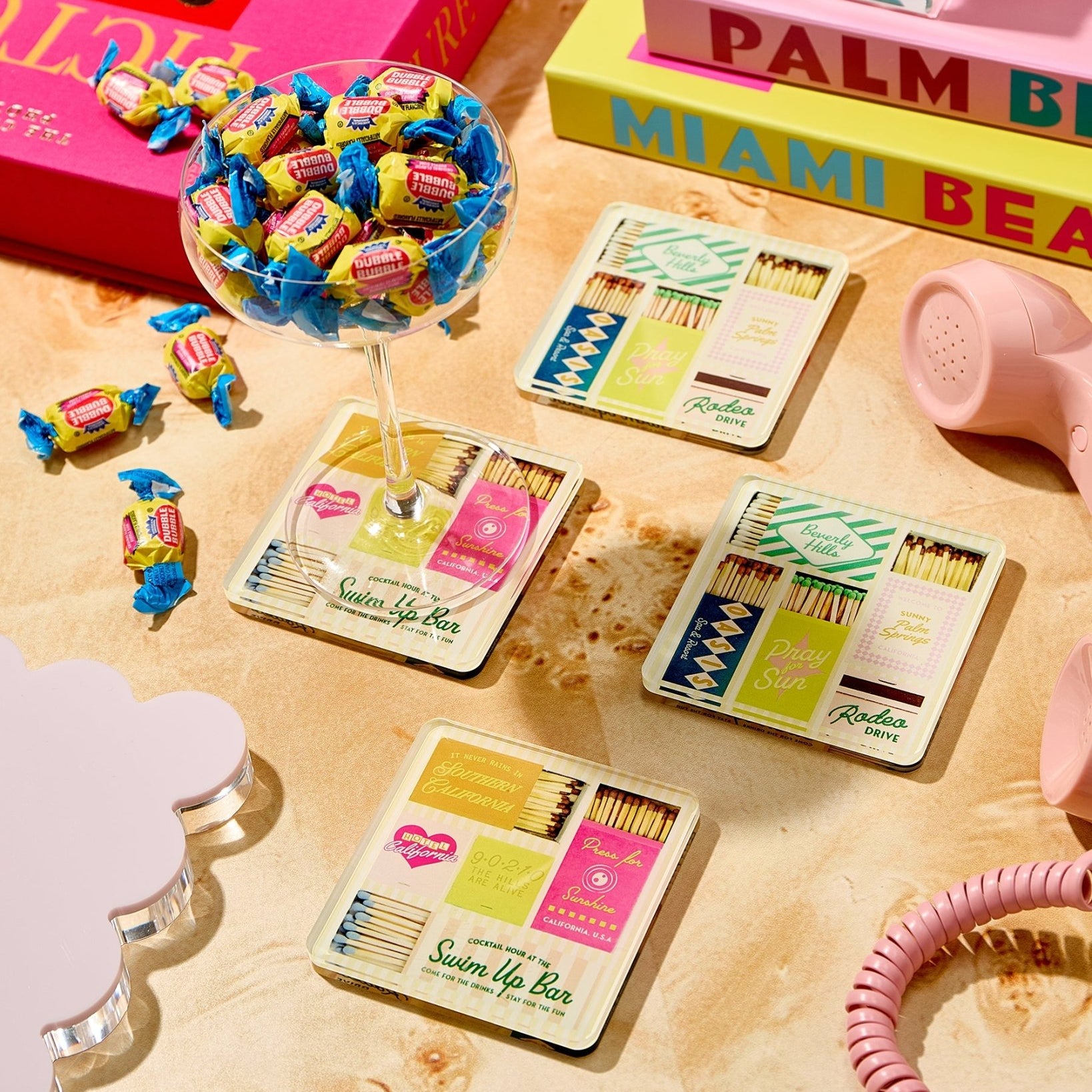 California Matchbook Coasters - Tart By Taylor Wholesale
