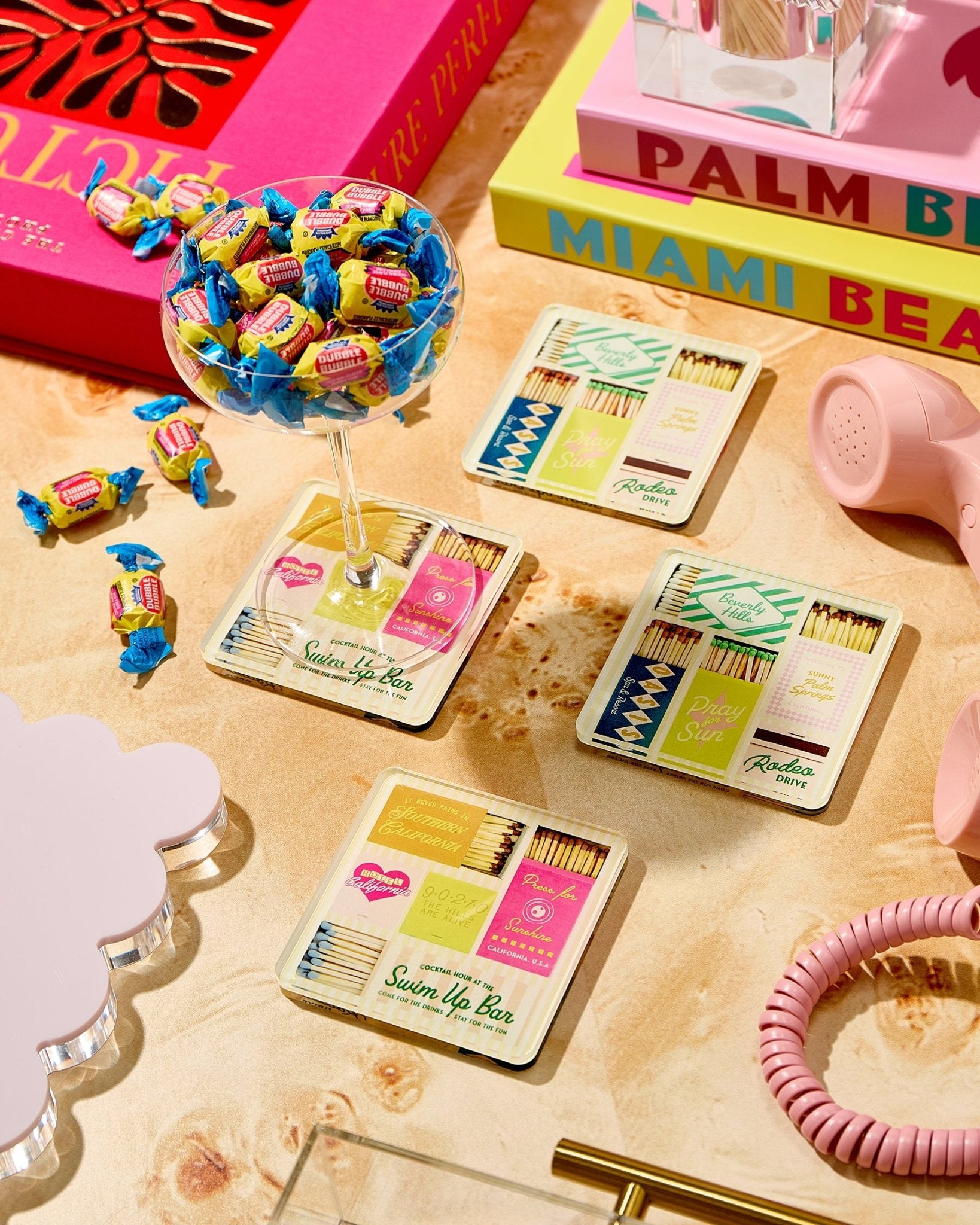 California Matchbook Coasters - Tart By Taylor Wholesale